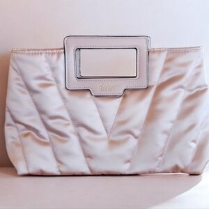 Victoria's Secret Elegant Blush Pink Quilted Clutch Bag